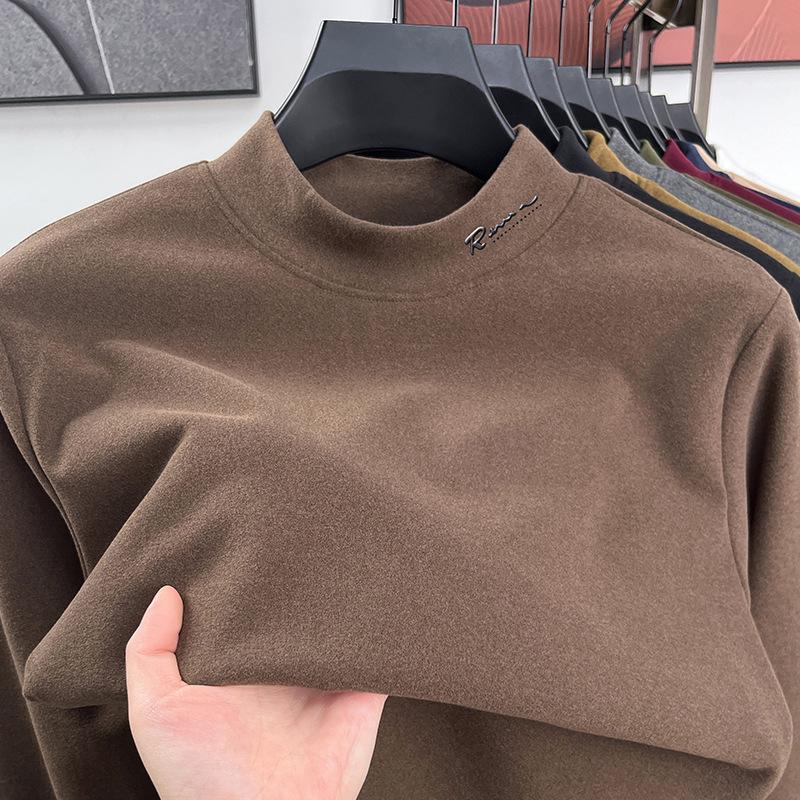 Men's Thermal Half-High Collar Thick Hoodie