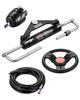 150HP Hydraulic Outboard Steering Kit, Marine Boat Hydraulic Steering System with 13.5-inch Steering Wheel, Helm Pump