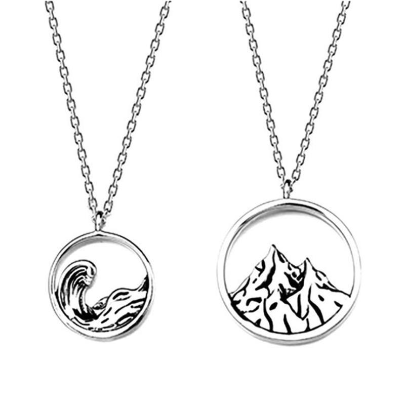 New Fashion Love Across Mountains And Seas Can Be Flat Long Distance 925 Sterling Silver Jewelry Popular Pandant Necklaces XL163