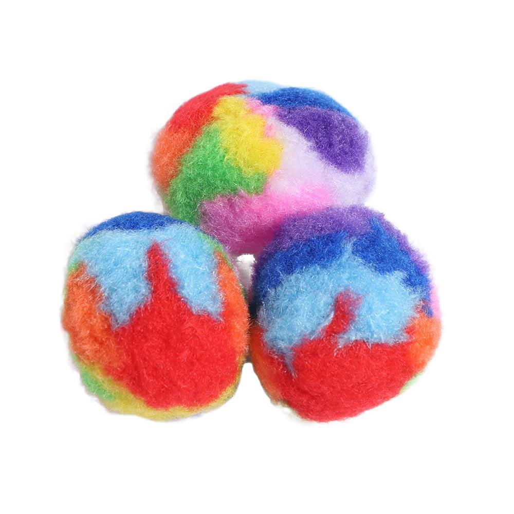 5pcs/set Colorful Plush Cat Toys Ball Plush Pet Cat Throwing Ball Cat Teaser Ball  Relieve Boredom