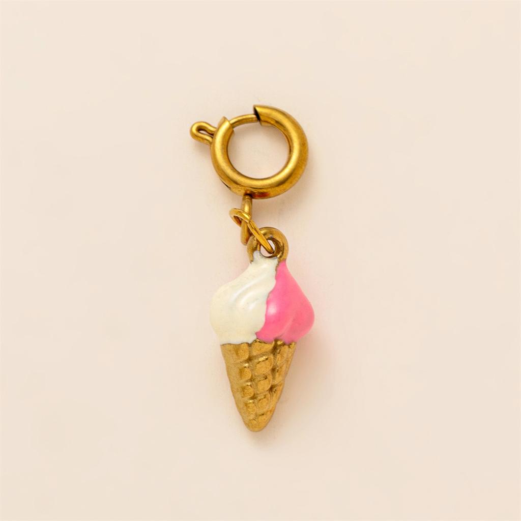 New Fruit Snack Series Stainless Steel Pendant DIY Plated 18K Gold Color Preserving Female