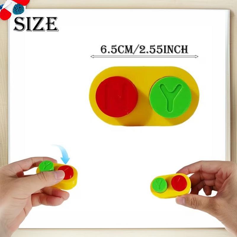 1 Pack 6.5Cm 3D Printed Eco-Friendly Pla,Yes No Button Fidget Toy, Novelty Desk Gadget