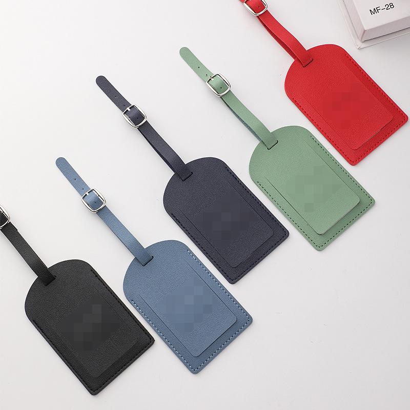 Durable PU Luggage Tag for Travel - Anti-Lost Name Tag for Suitcases and Trolleys