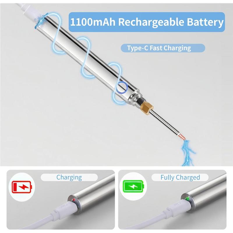 Oppladbart Tråd-Zapper Verktøy Med Utskiftbar Spiss For Avslutning Av Trådender I Broderi, Håndarbeid Med Perler, Lærsying