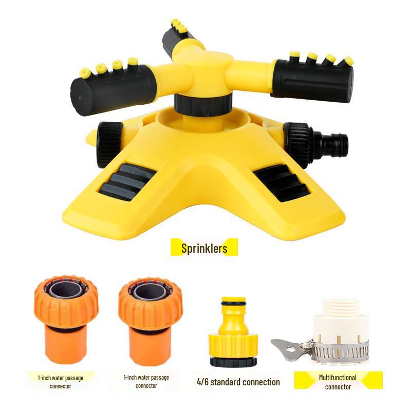 360° Automatic Rotating Sprinkler with Series Connection for Villa Gardens, Lawns, and Land.