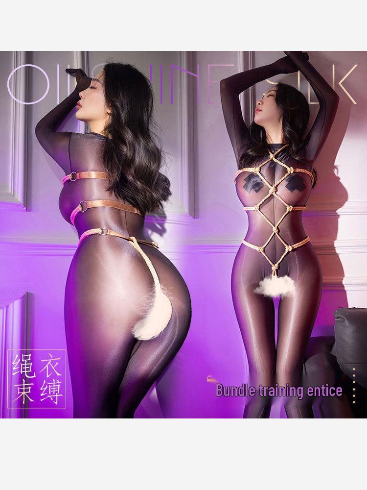 Bondage Training Kit: Rope & Lingerie for Couples - Bed Restraint Straps & Sexy Toys.