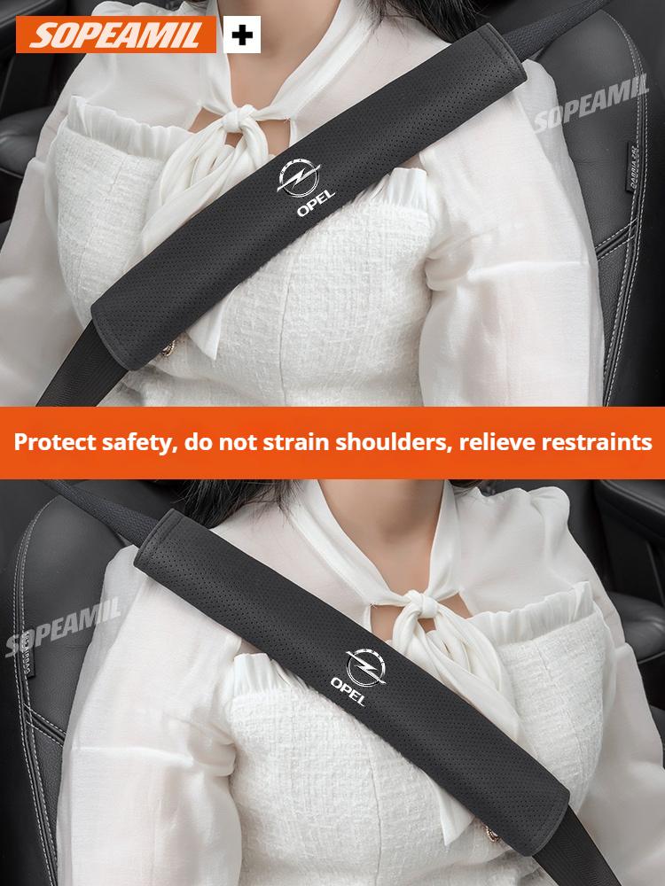 For Opel Astra Corsa Grandland Insignia Mokka Vectra GTC Tigra Vivaro Zafira Combo Crossland-X Car Seat Belt Shoulder Guard Pad