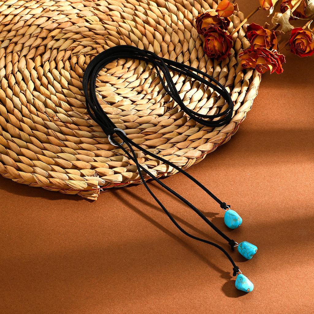 Women Commuter Turquoise Pendant 1PC Sweater Chain Gifts Long Jewelry Vintage Bohemian Fashion Necklace Festival  Jewelry