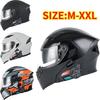 Kuqibao Motorcycle Full Helmet Motorbike Flip Up Helmet Dual Lens Electric Motorbike Bluetooth Helmet with DOT Certified