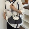 Yogodlns Lace Polka Dot Shoulder Bag Cute Drawstring Flap Crossbody Handbag Sweet Vintage Messenger Purse Daily Casual