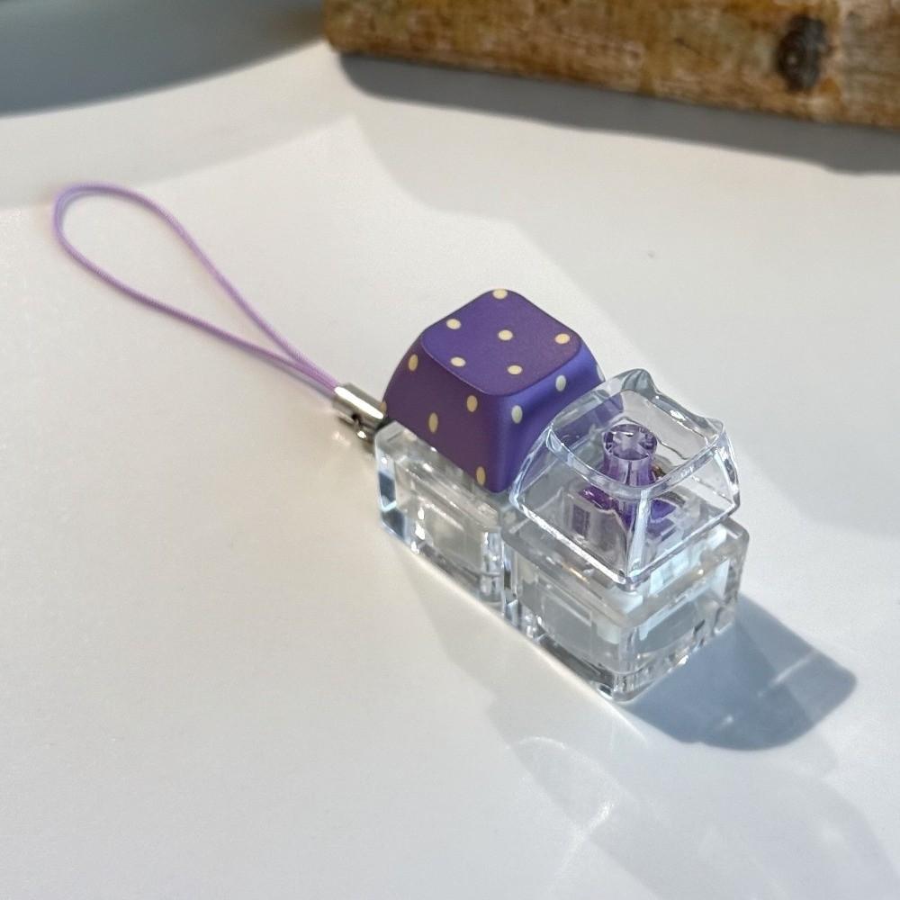 Transparenter Basis Fidget Schlüsselanhänger Würfel Tastenkappe Clicker Anhänger Druckspielzeug Tägliches Mitführen
