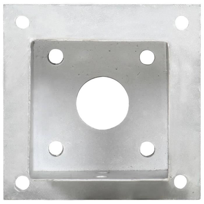VidaXL Ancres de poteau 4 pcs Métal galvanisé 101 mm