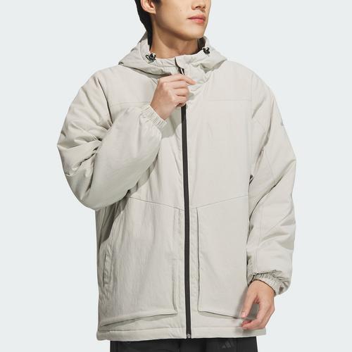 Adidas FW24 Puffer Jacket Men's Sesame Light Gray JY4194