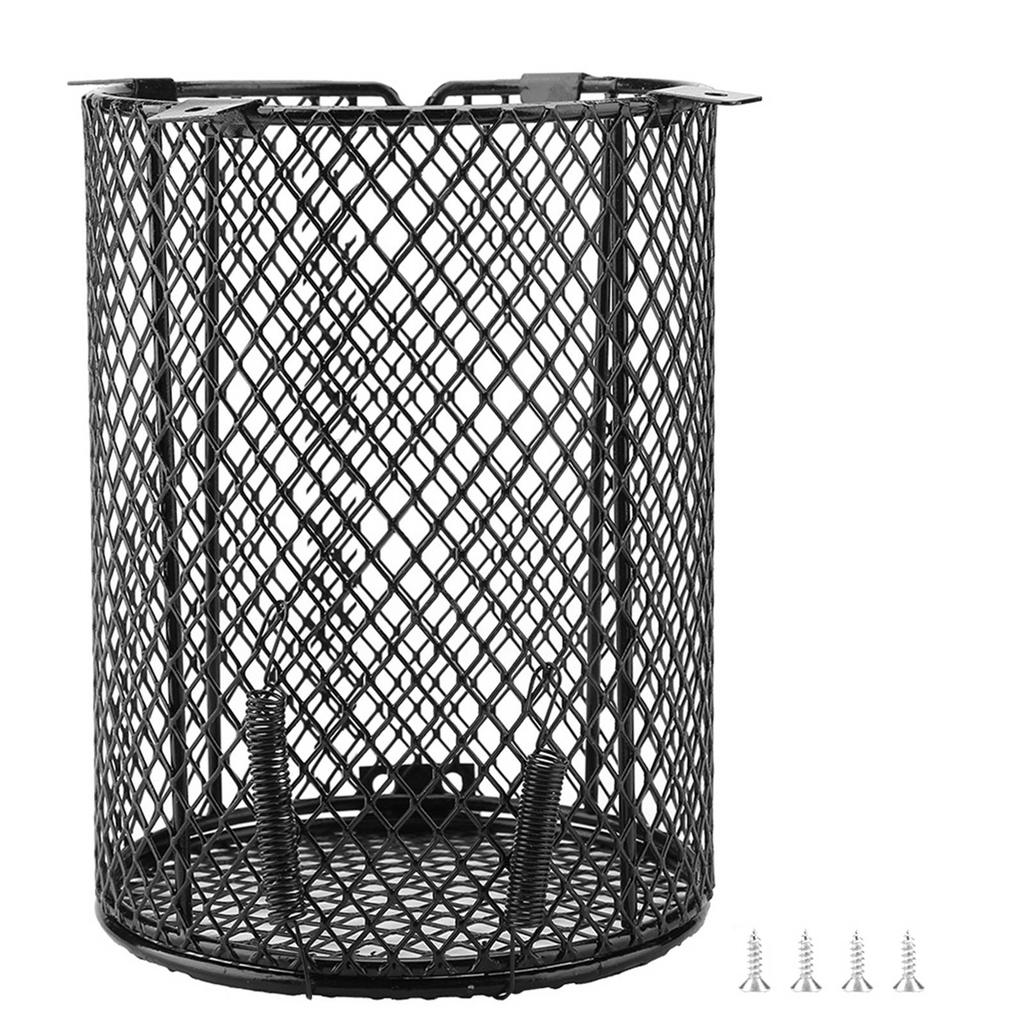 Pet Reptile Anti Scald Lamp Mesh Cover Day Night Ceramic Light Bulb Heating Lampshade