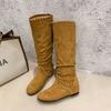 Women's Fashion Chunky Heel Soft Elastic Comfortable Ankle Boots Shock Absorbing Anti-slip Casual Sports Martin Boots