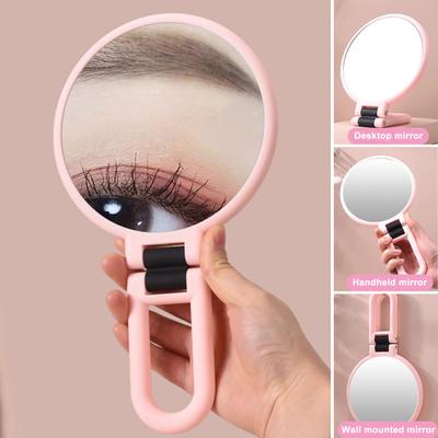 Specchio per trucco ingranditore con manico pieghevole Specchio per trucco versatile compatto ed elegante portatile 1x15x