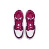 Jordan Air Jordan 1 Mid top Basketball Shoes White Purple Unisex 555112-661