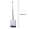 Long Handle Plastic Toilet Brush with Drain Base – Drill-Free Wall-Mounted WC Cleaning Brush, Bathroom Accessories
