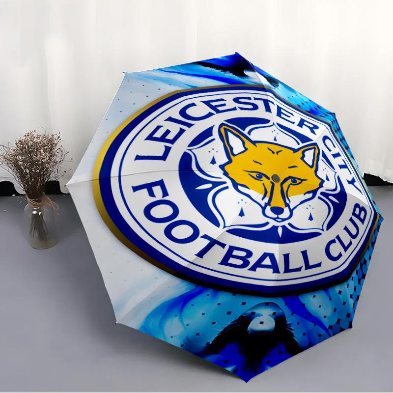 1pc Leicester City FC Umbrella, Sun Protection, And UV Shielding. It Has Eight Sturdy Ribs for Outdoor Use And Perfect As a Holiday Gift