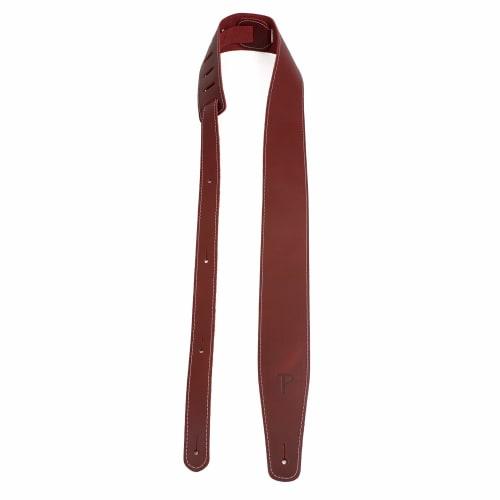 P Perri's Leathers Ltd. Perri's - XO's Adjustable Baseball Leather Guitar Strap, Red, for Acoustic, Bass, and Electric Guitars, Made In Canada (SP25S-