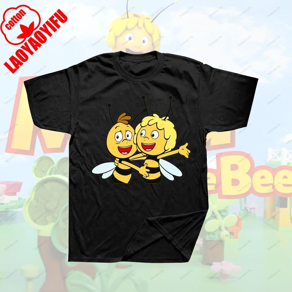 Maya The Bee Movie Cartoon Character T-shirts Cartoons T Shirt Breathable Camisetas Harajuku Creative Cool Trending T Shirt