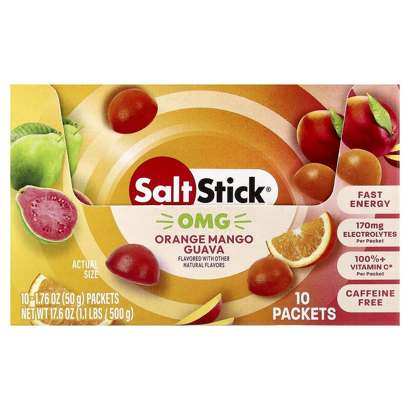 Energy Gummies, Orange Mango Guava, 10 Packets, 1.76 oz (50 g) Each