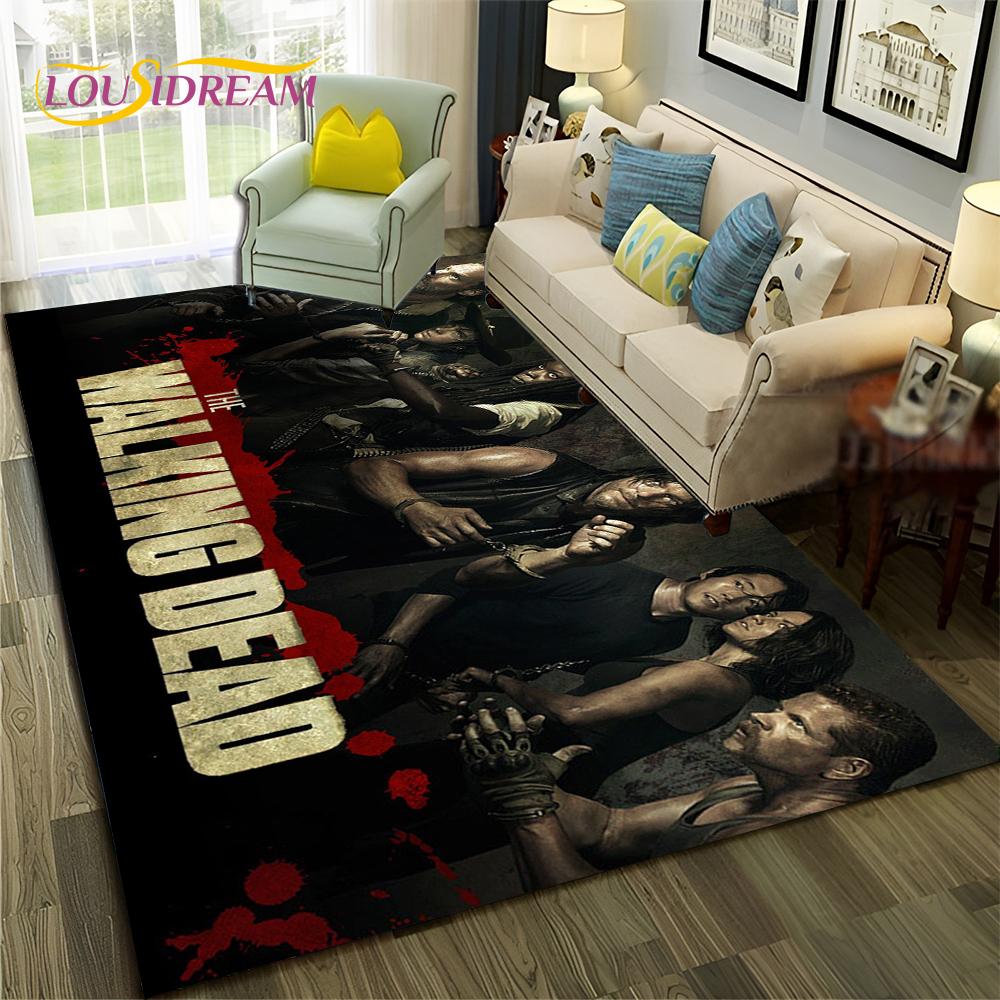 TWD The Walking Dead Rick Horror TV Carpet Rug for Home Living Room Bedroom Sofa Doormat Decor,kids Area Rug Non-slip Floor Mat