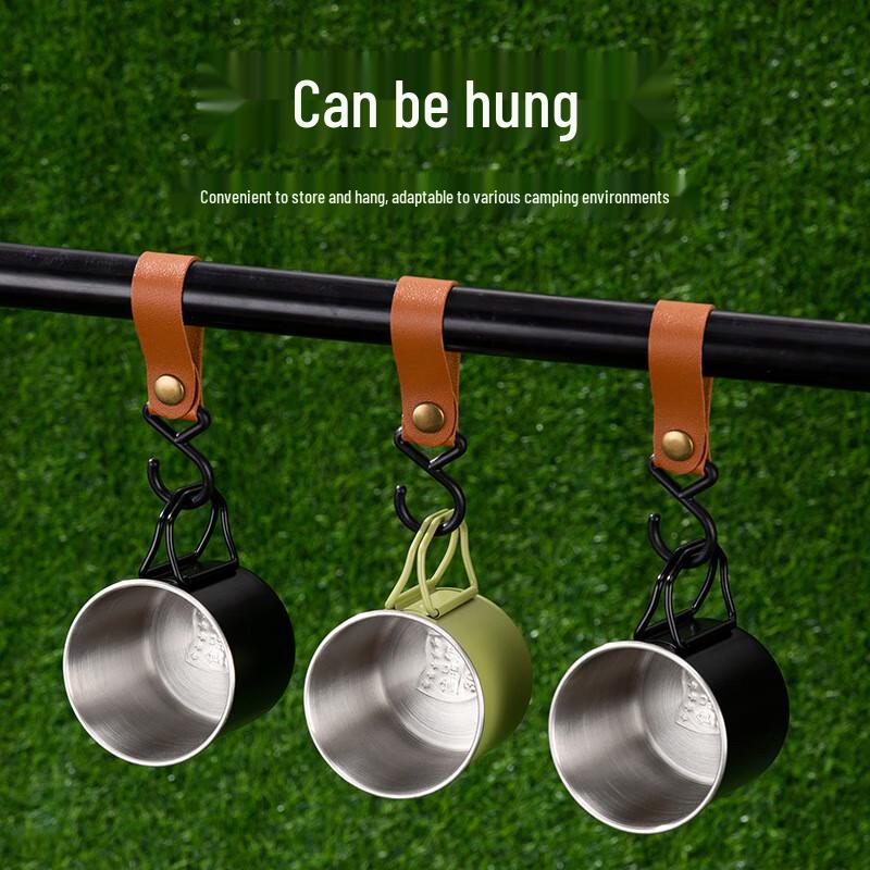 OEING Foldable 304 Stainless Steel Camping Mug