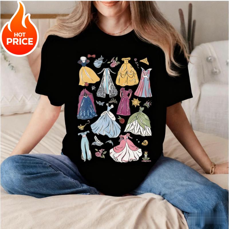 2026 Summer Princess Graphic Tshirt Unisex Unisex Fashion Cotton Quality Casual Loose Short Sleeve Classic Unisex