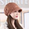 Hollow Out Women Baseball Cap Embroidery Turban Beanies Hat Flower Beanie Cap  Women Girls
