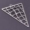 6pcs High Quality Geometry Heart Triangle Round Pendants Jewelry Making Supplies Evil Eye Flower Stainless Steel Charm Earrings