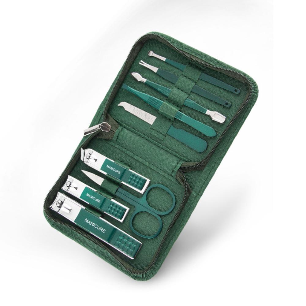 9-piece Nail Clipper Set Stainless Steel Nail Nail Exfoliating Tools  Beauty Complete Manicure