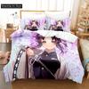 3D Print Kochou Shinobu Anime Demon Slayer Bedding Set Cute Quilt Cover Bed Cover With Pillowcase Twin Single Queen King Size