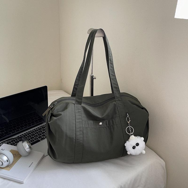 

Large Capacity Commuter Tote Bag New Solid Color Waterproof Oxford Cloth Women Shoulder Bag Leisure Travel Sports Fitness Bag