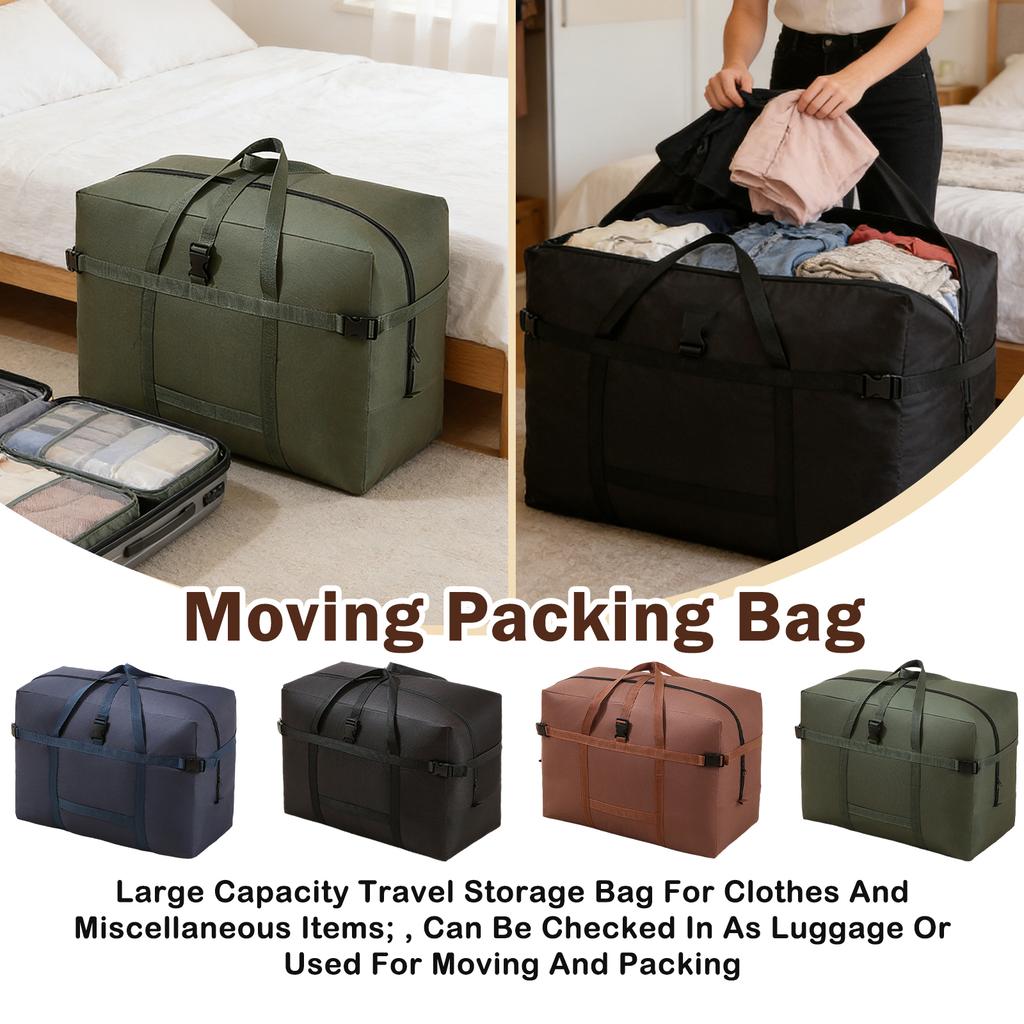 Large Capacity Travel Storage Bag For Clothes And Miscellaneous Items; , Can Be Checked In As Luggage Or Used For Moving And Packing.
