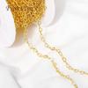 Chain For Needlework 18K Gold Plated Polishing Necklace Chain Accessories,DIY Jewelry Making Supplies Bulk Metal Chains