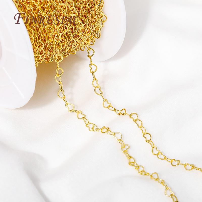 Chain For Needlework 18K Gold Plated Polishing Necklace Chain Accessories,DIY Jewelry Making Supplies Bulk Metal Chains