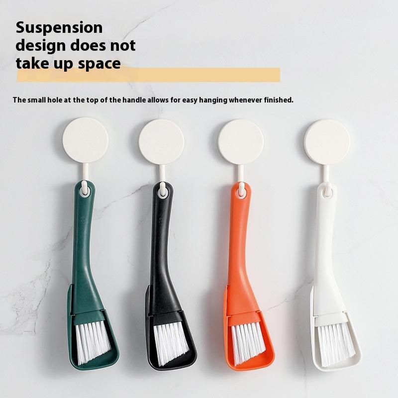 Window Groove Cleaning Brush Windows Slot Cleaner For Door Floor Gap Keyboard Brush+Dustpan 2 In 1 Household Cleaning Tools Kit