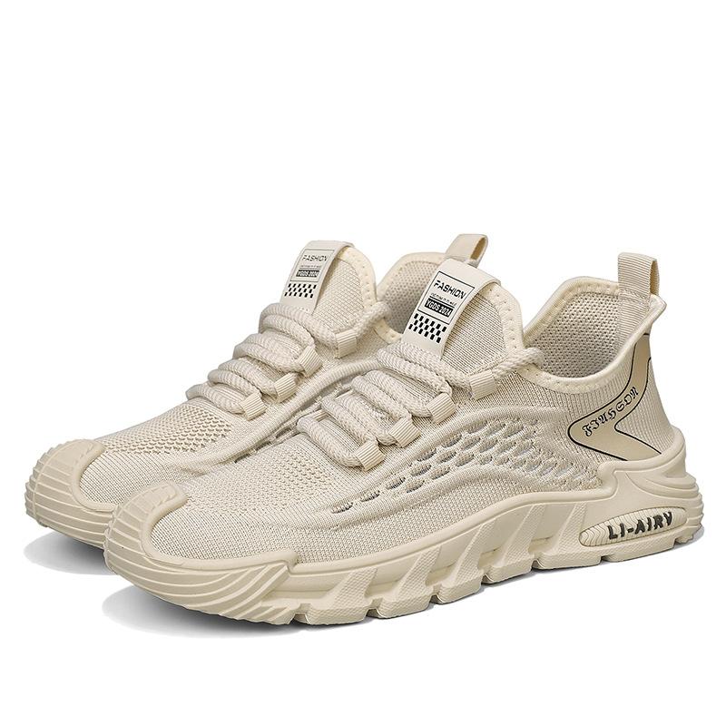 Summer new 2025 casual breathable fly-woven sports shoes men's outdoor wear-resistant youth running shoes trendy shoes men