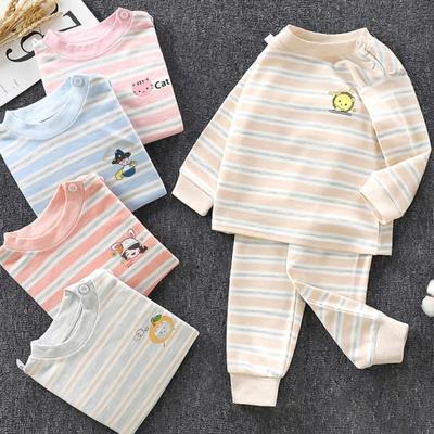 Kids Striped Sleep Wear Sweatshirt Top and Pants Pajama Set