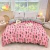 1Pc Sweet Red Flowers Duvet Cover Botanical Floral Pattern Comforter Cover Skin-friendly Comfortable Bedding Bedroom Decor