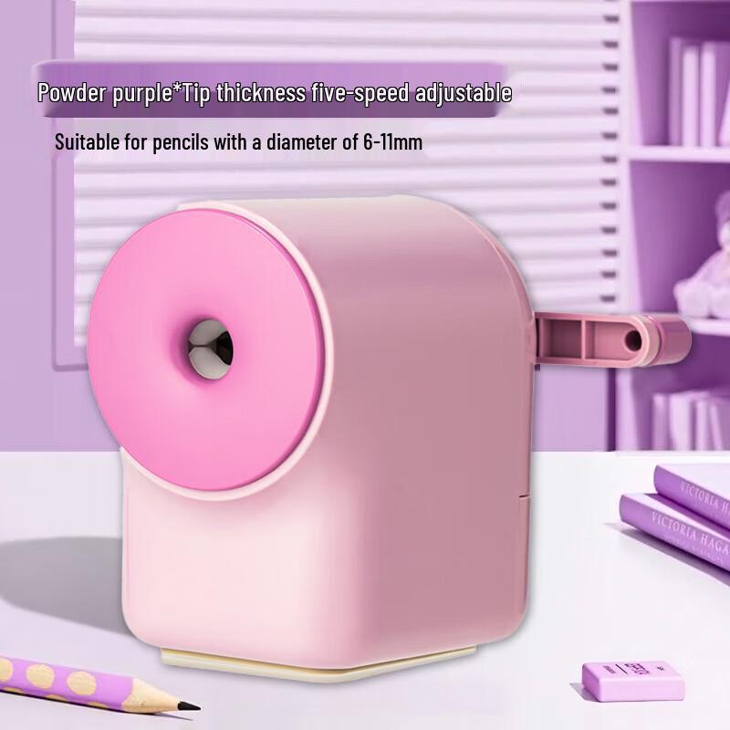 Deli Cartoon Hand-Crank Pencil Sharpener