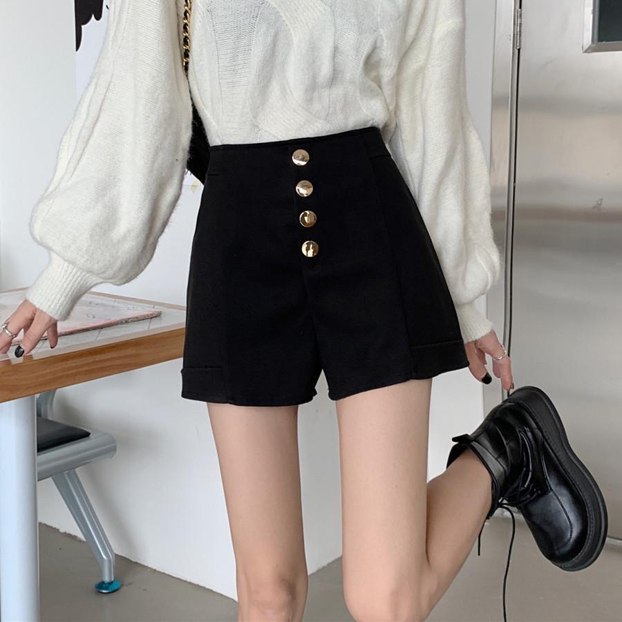2024 Women's High Waist Wide Leg Casual Shorts: Trendy Slimming Spring & Autumn Style