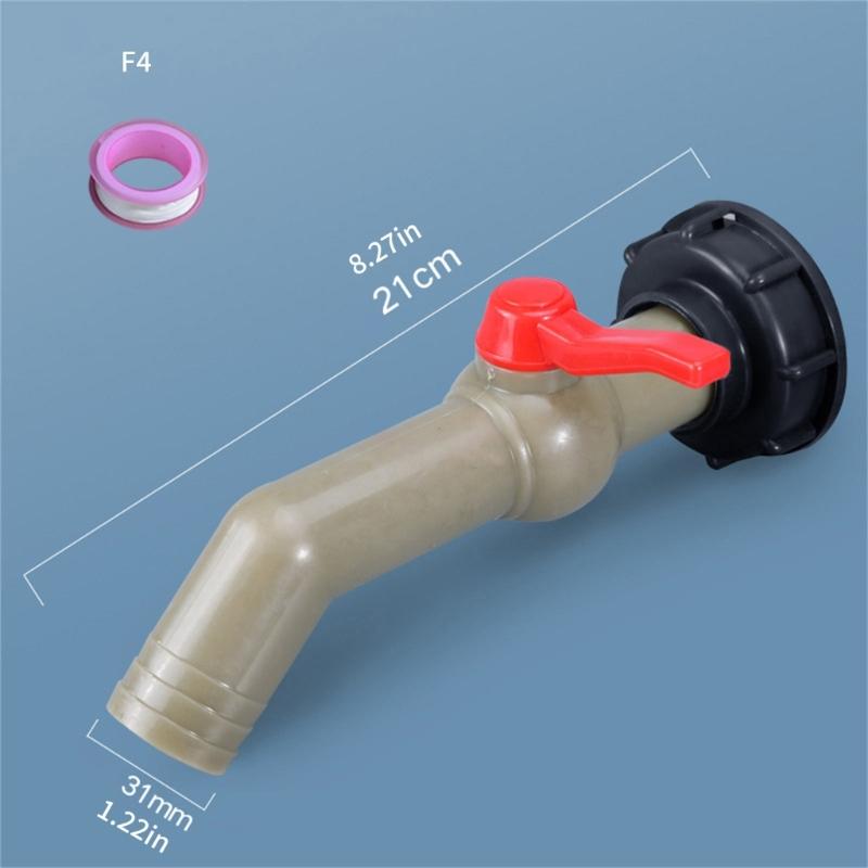 Heavy Duty IBC Tank Connector Reinforced Thread Outlet Tap for IBC Container Water Tank Rain Butt Accessories