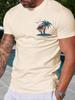 Hawaii Strandmuster 3D Gedrucktes T-Shirt Sommer Outdoor Lässig Täglich Kurzarm Oberteil Herren Mode Trend Personalisiert Rundhals Kleidung