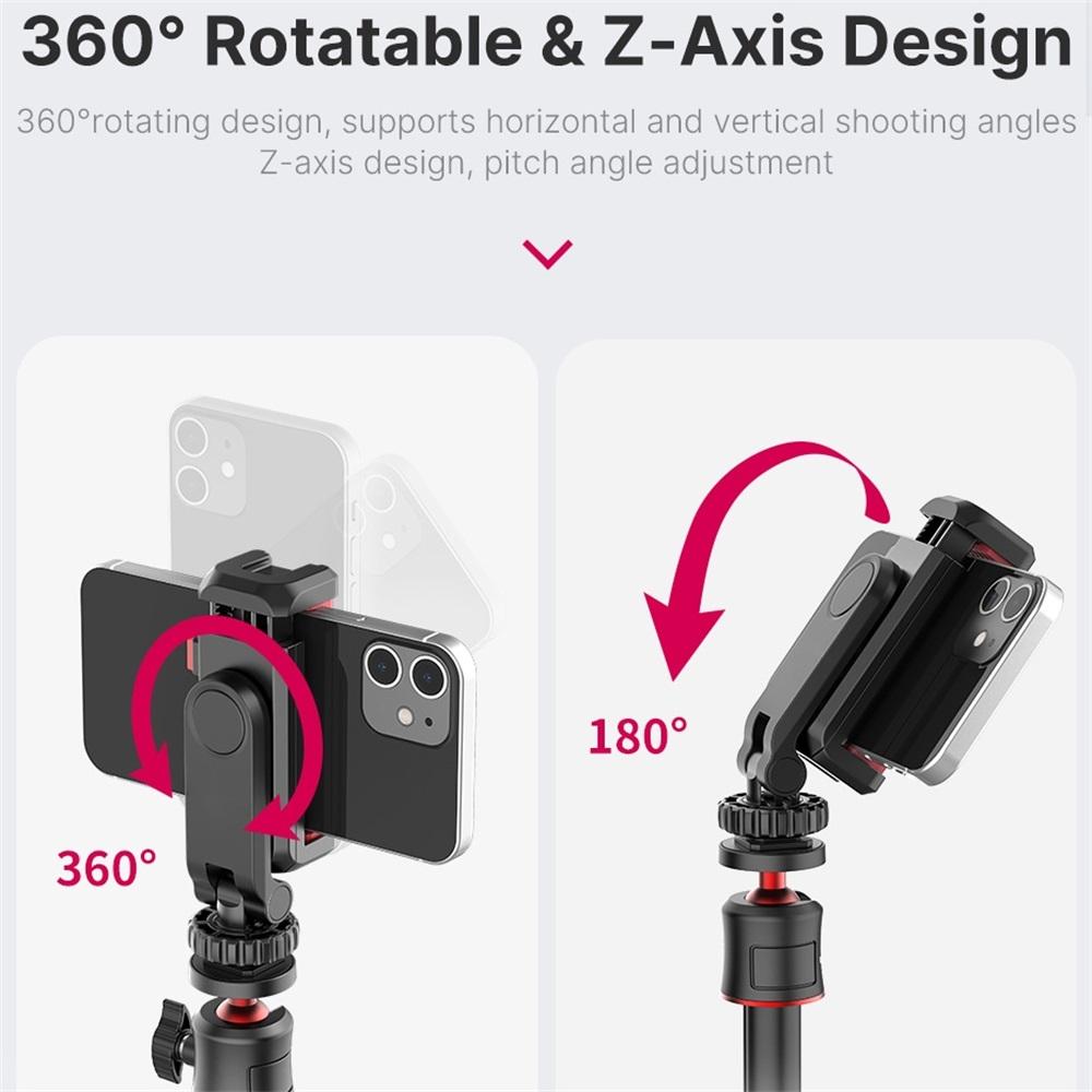 ST-06S Vertical Shooting Phone Mount Holder DSLR Camera Monitor Mount Tripod Mount Clamp for Smartphone Vlog Shooting
