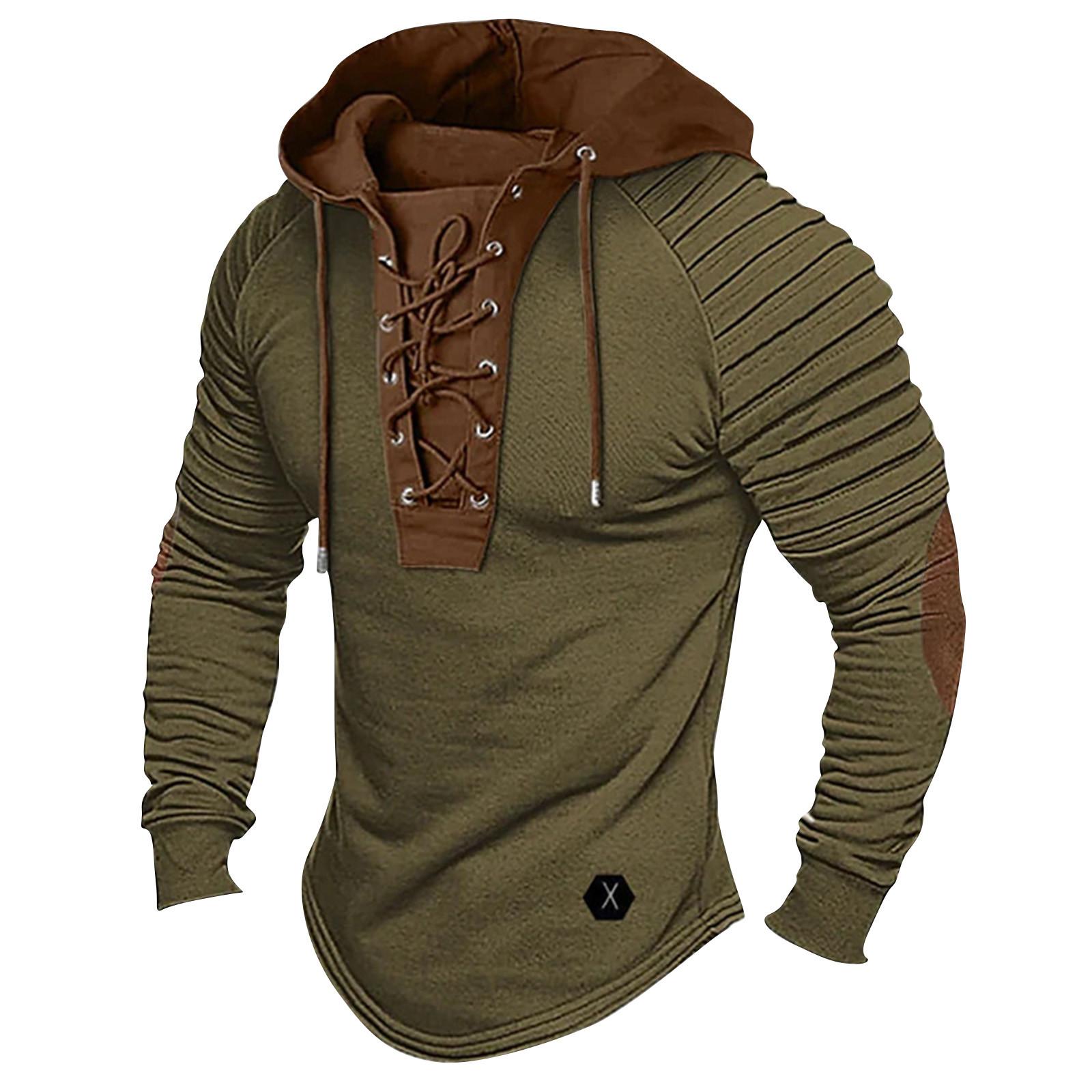 

Чоловіча модна спортивна приталена футболка з довгим рукавом і круглим вирізом XL зелений