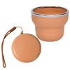 200ml Capacity Portable Folding Cup Easy To Clean With Lid Foldable Drinking Cup Heat-resistant with Lanyard