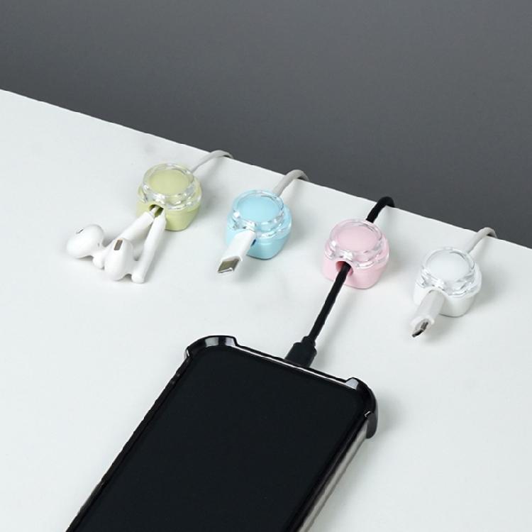 6PCS Magnetic Cable Winder Self-Adhesive Fixed Power Cord Organiser Intelligent Devices Charging Wire Holder Clamp