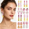 Youthful Look Fashion Accessories 1 Pair Teacher Earrings for Women Cute 2D Acrylic Crayon Pencil Backpack Stationery Themed Jewelry Teachers Number